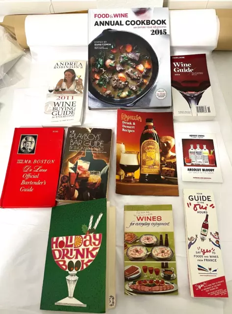 Inherited Cookbooks Many Vintage Lot Of 10 -  Recipes For Mixed Drinks - Lot 3