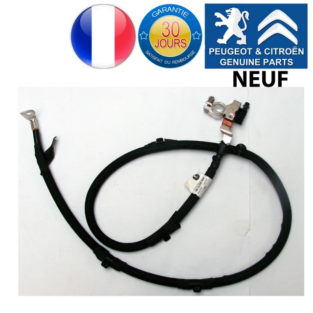 Câble De Batterie Borne Négative 5638L7 – Compatible Peugeot 206 Et 206 CC Avec Boîte AL4, Connexion Fiable Et Robuste