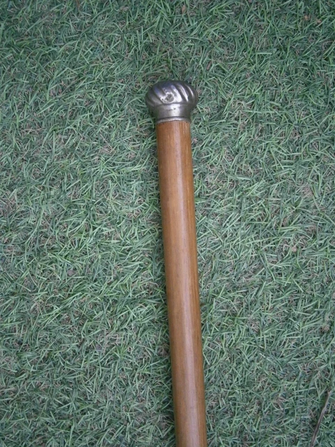 Canne De Marche Ancienne Style En Bois Et Laiton - Poignée Tête De Serpent - Longueur 38 Pouces (~97 Cm)