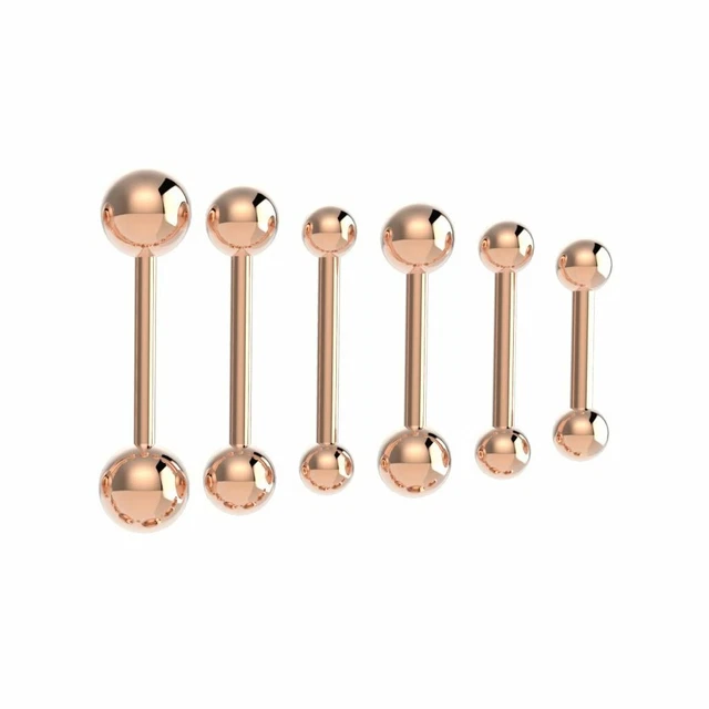 Barre De Piercing Pour Langue Ou Sourcil En Acier 316L Doré – Qualité Pro, Jamais Porté