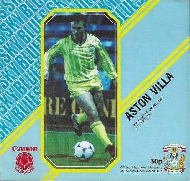 1985/86 Coventry City v Aston Villa – First Division PROGRAMME (1013090)