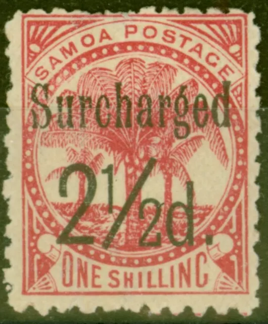Samoa 1898 2 1/2d Auf 1s Matte Rose-Karmin SG86 Fein MTD Postfrisch (22)