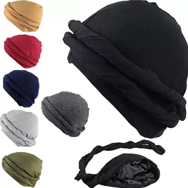 Biker Headwrap Fashion Male Hip Hop Caps Men's Turban headband cap Elastic Hat