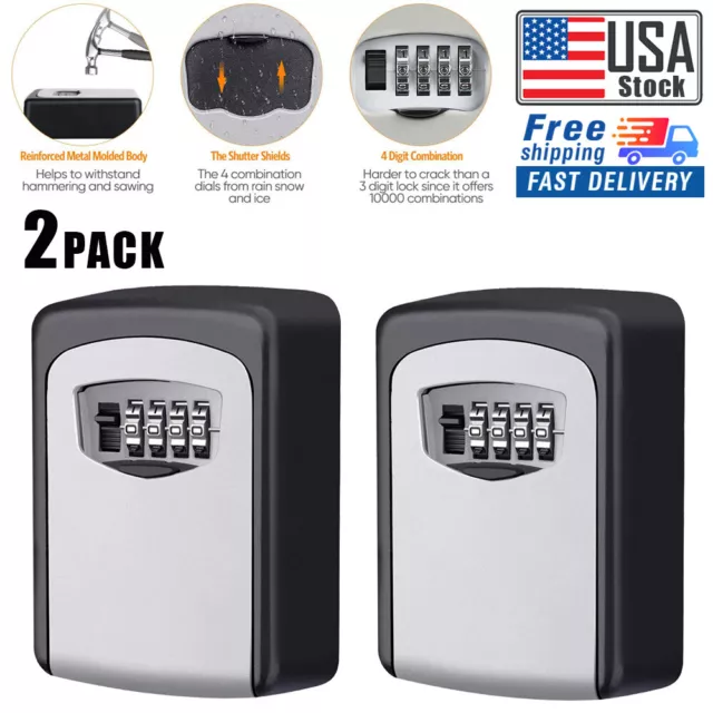 Waterproof Wall Mounted 4Digit Combination Password Code Key Lock Storage Box