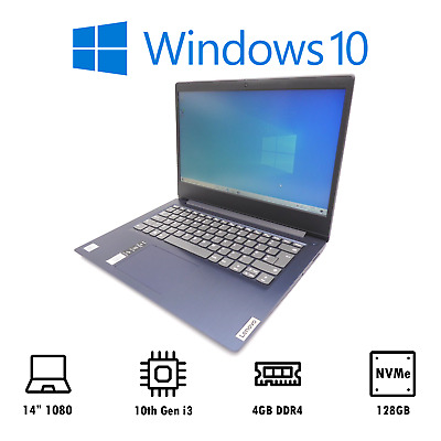 Lenovo IdeaPad 3 14IIL05 14" Windows 10 Laptop i3-1005G1 4GB Ram Core 128GB nvme