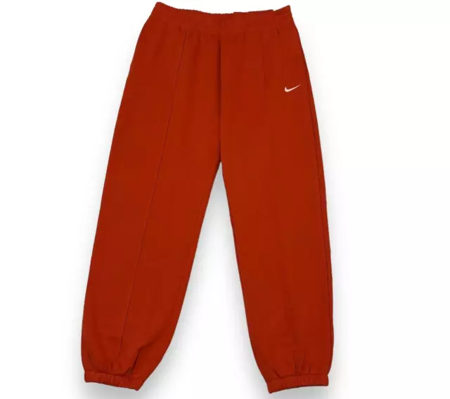 Nike Womens Sportswear Essential Loose Fit Fleece Orange pants Size M BV4089-861