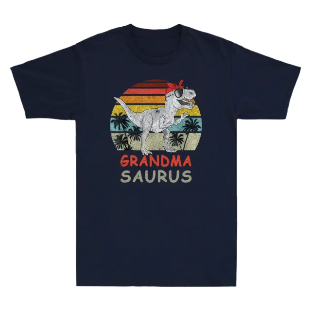 Grandmasaurus Rex T-Shirt Dinosaur Grandma Saurus Family Matching Cotton T-Shirt