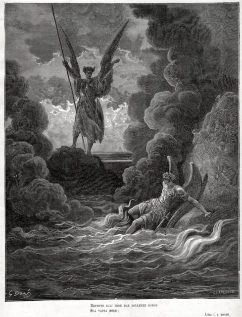 Gli Angeli Ribelli Satana e Belzebù Scacciati dal Paradiso.Paradiso perduto.1887