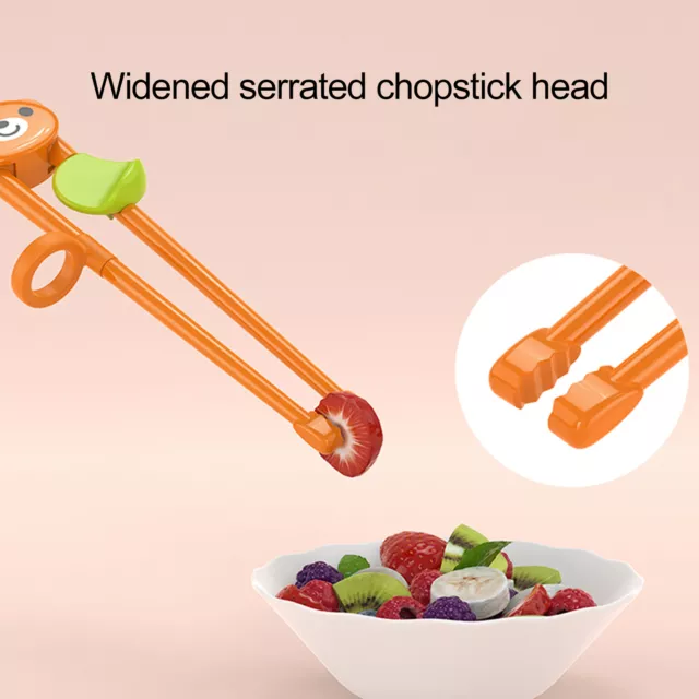 1 Pair Baby Chopsticks Ergonomic Design Food Pick Panda Shape Toddle Feeding