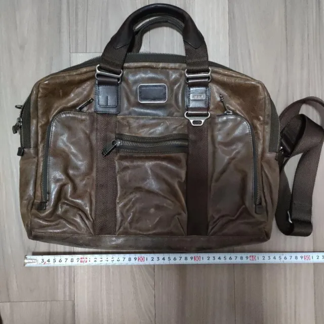 TUMI Bag Authentic Appraised 92611Bh Alpha Bravo Mcnair Slim Briefcase Mens
