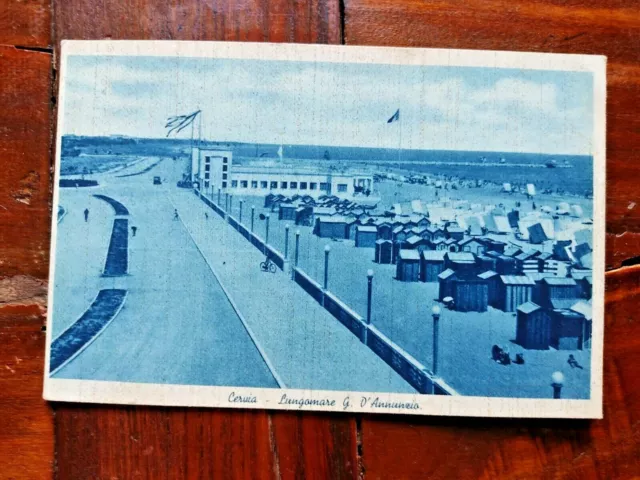 cartolina  CERVIA  RA. lungomare Gabriele Dannunzio -  viaggiata 1945