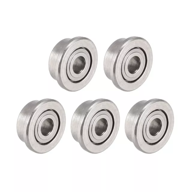 F681XZZ Flange Ball Bearing 1.5x4x2mm Double Shielded Chrome Steel Bearings 5pcs