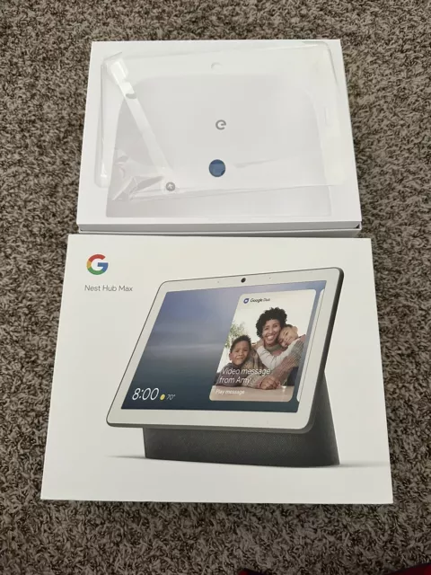 EMPTY BOX ONLY Google Nest Hub Max Google Assistant, Charcoal