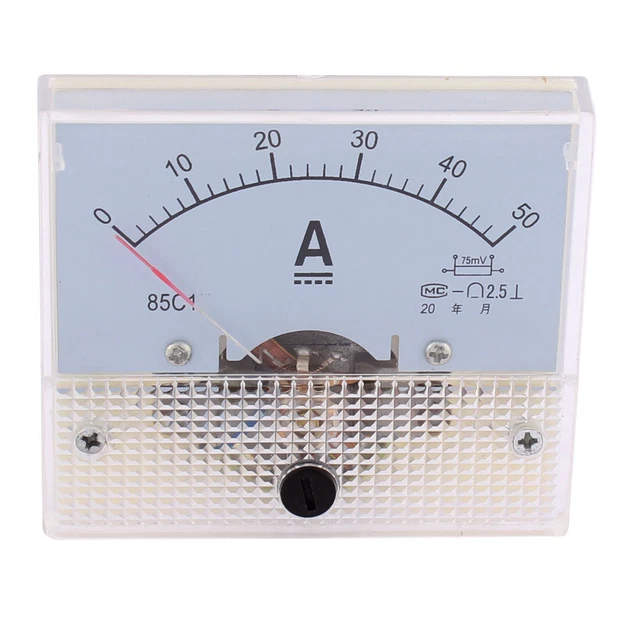 DC 0-50A Klasse 2,5Vertikal montiert Analog Amperemeter Ampere Meter 85lc1-av