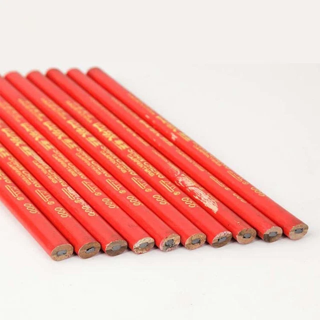Pack de 12 crayons de menuisier de haute qualité pour le travail du bois durabl