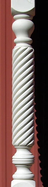 Classic Victorian style porch column, with roped turning. Can be shipped to you! 3