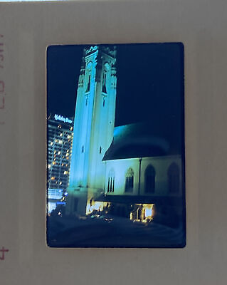 Vtg 35mm Photo Slide Feb 1975 Los Angeles Hollywood United Methodist Church