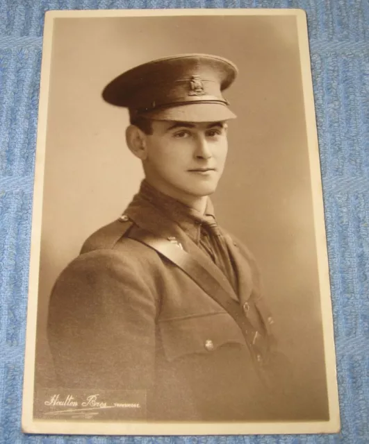 WW1 RPPC Officer Wiltshire Regiment Trowbridge Studio