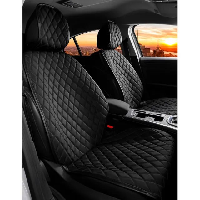 Cojines de Asiento Apto para Hyundai i20 Desde Año Fab. 2008 IN Negro 2er Kit