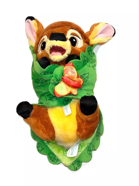 Disney Parks Babies Baby Bambi w/ Butterfly Blanket Plush Stuffed Toy Deer