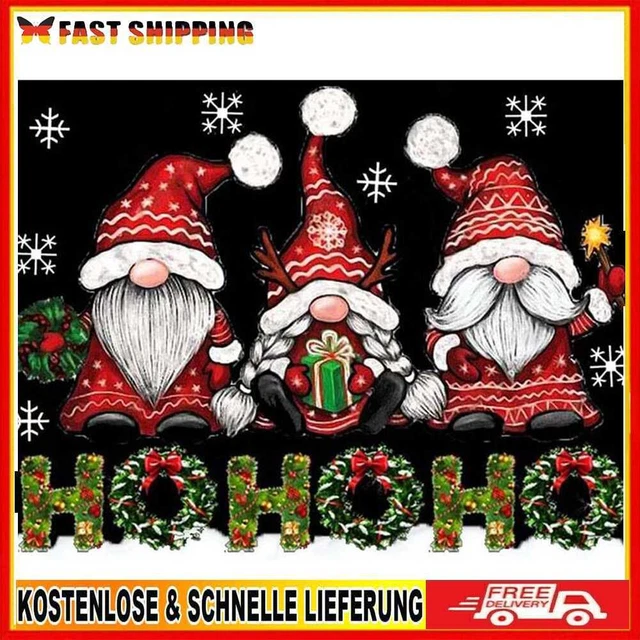 5D DIY Full Round Drill Diamond Painting Kit Christmas Dwarf Drawing Ornament