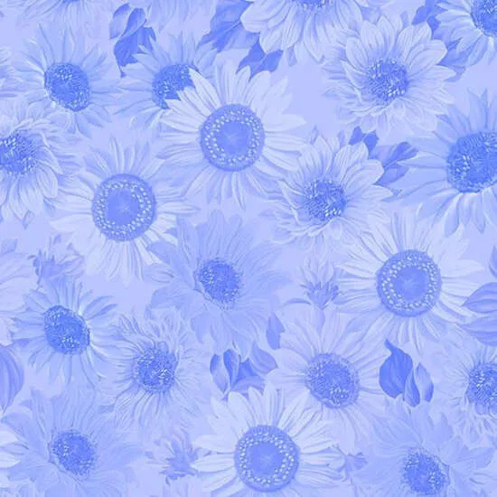 Benartex Sunflower Whispers Cornflower Blue 108" Wide Backing Fabric Sold by ...