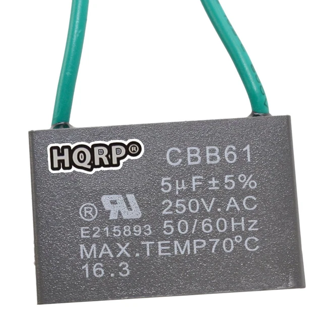 Condensateur de moteur de ventilateur de plafond CBB61 5uf Tension nominale...