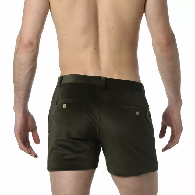 parke & ronen stretch velvet holler short 3