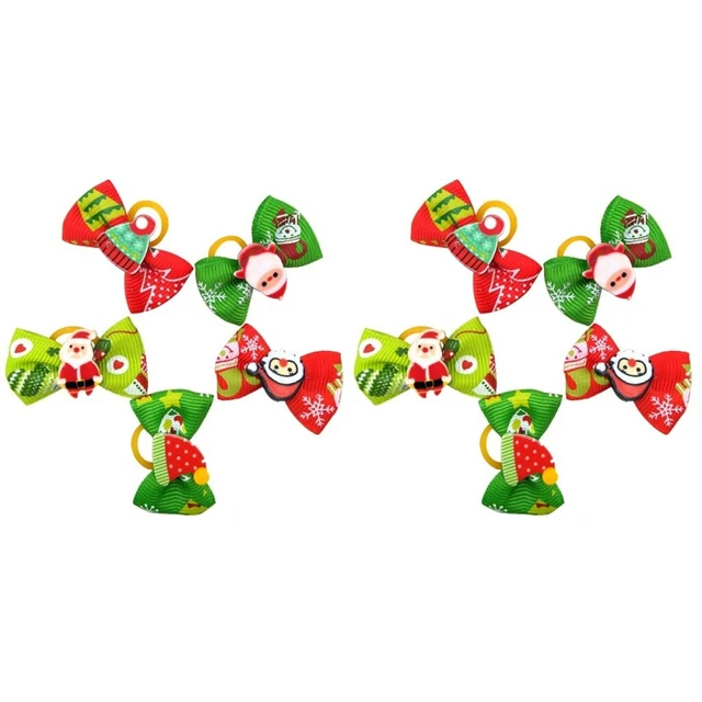 2x Katze Haar Bogen Kleine Hund Haar Bogen Haar Gummi Band