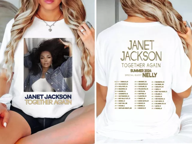 Janet Jackson Tour 2024 Shirt  Janet Jackson Together Again Double Side Shirt  J