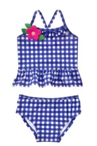 NWT Gymboree Girls Gingham Swimsuit Toddler Many sizes UPF 50+ Plaid Checkers