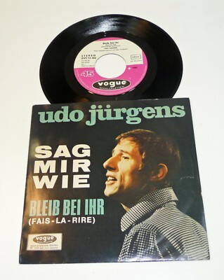 UDO JÜRGENS "Sag mir wie" M- Archiv 1966 Deutsche Vogue 7" PS 45 "Bleib bei ihr"