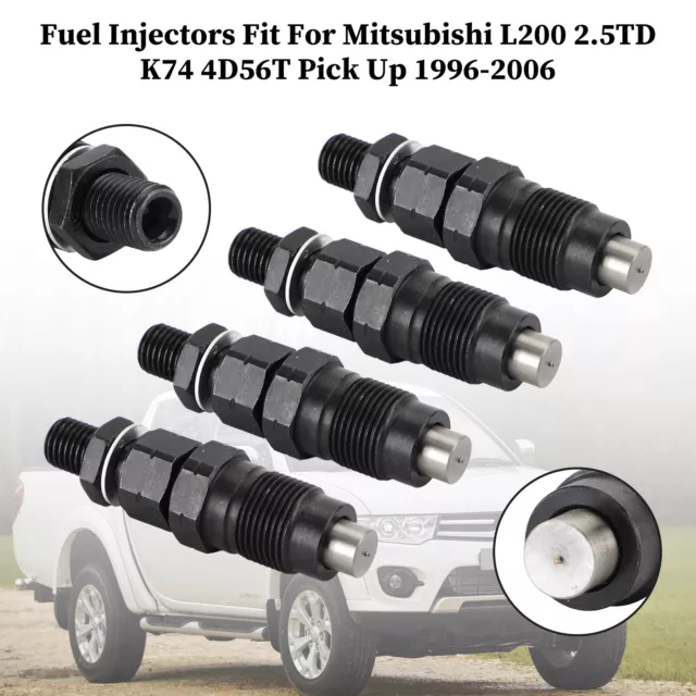 4PCS Fuel Injectors MD196607 pour Mitsubishi L200 L400 Pick Up Diesel E3