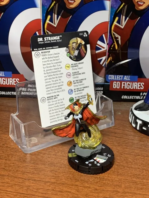 Heroclix Avengers War of the Realms set Dr. Strange 050 Super Rare fig with card