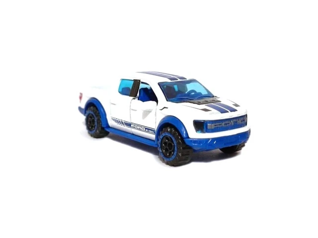 Majorette Ford F-150 Raptor - Voiture Miniature Bleu Orange Avec Carte Collection - Jouet Enfant