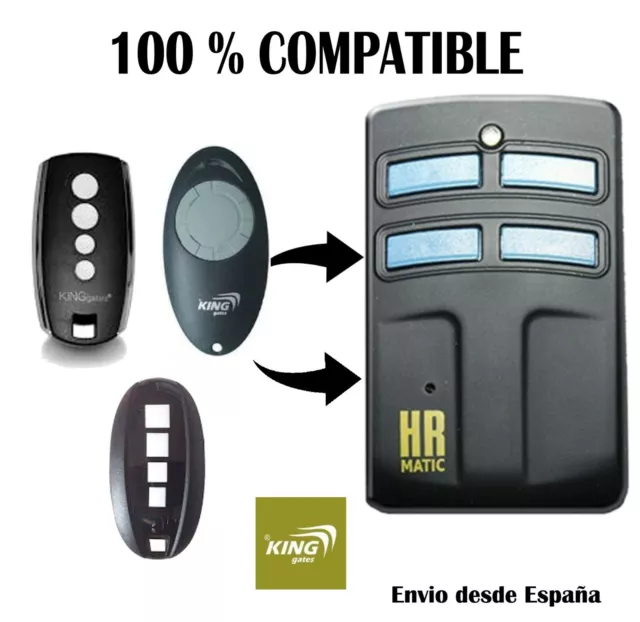 Hr2 Md-7 Mando De Garaje Compatible King Gates Stylo Stylo4 Clipper