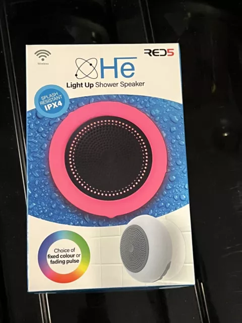Light Up Shower Speaker  (LED Colourful Lighting - Splash resistant) - RED5 IPX4