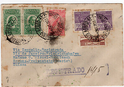 Trip Brésil Postal Bst BST Zeppelinpost 6 1 IN Rouge Recife Rio 1932 