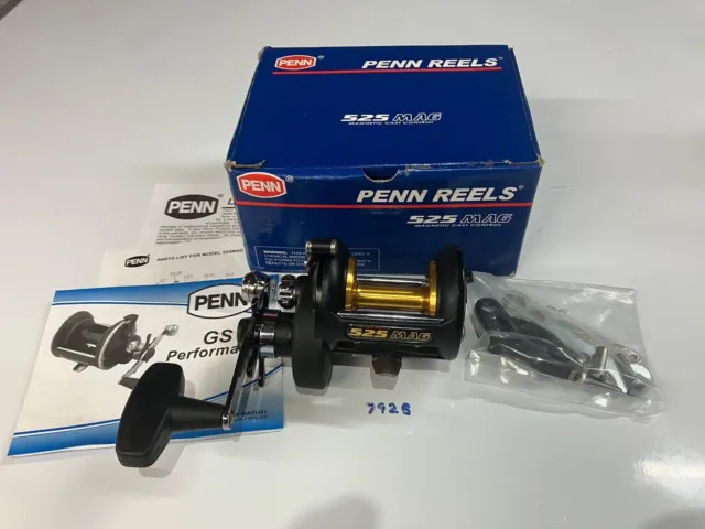 PENN 525 MAG Right Hand Wind Multiplier Sea Fishing Reel Made In