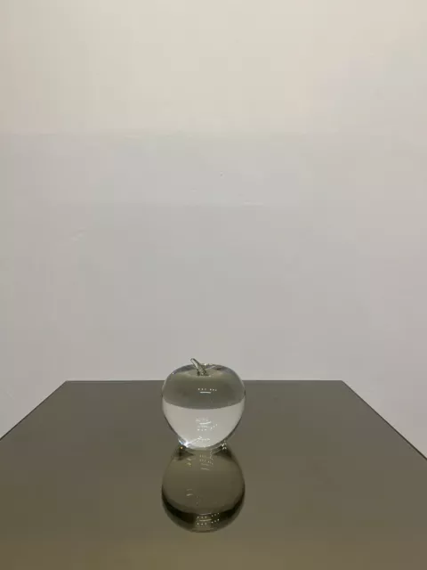 Apple Pisapapeles de Cristal, Fabricación Tiffany New York, Firmada