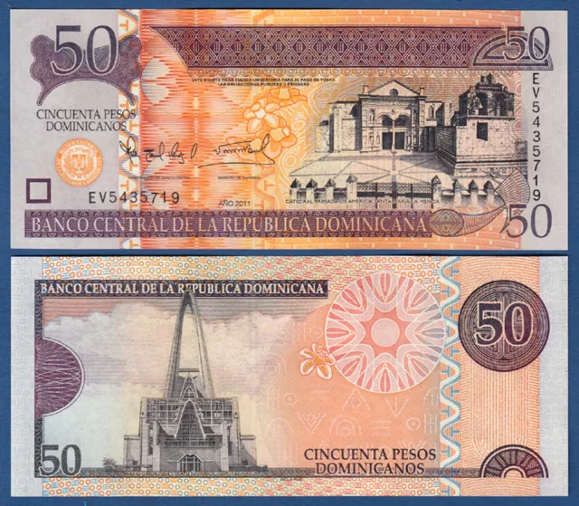 DOMINIKANISCHE / DOMINICAN Rep. 50 Pesos Dominicanos 2011 UNC P.183 b