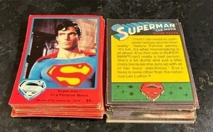 Superman The Movie-1978 Topps Trading Cards - Red - Choose Your Card