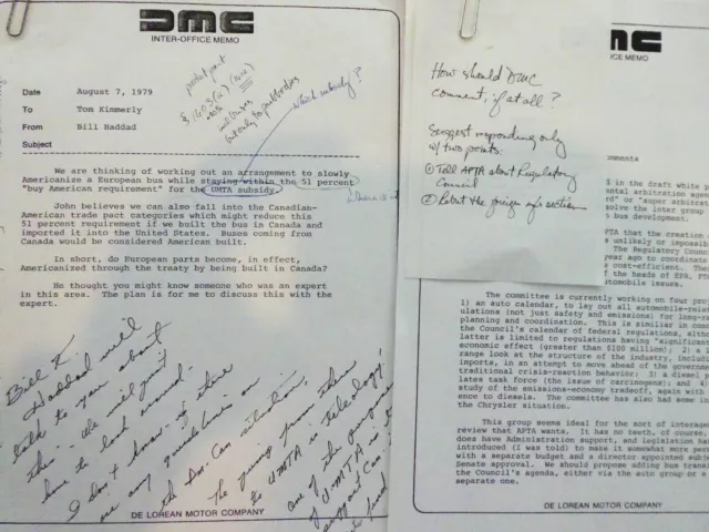 DELOREAN Docs Related to TRANSBUS (aka the DMC-80) From Historical DMC Records 3