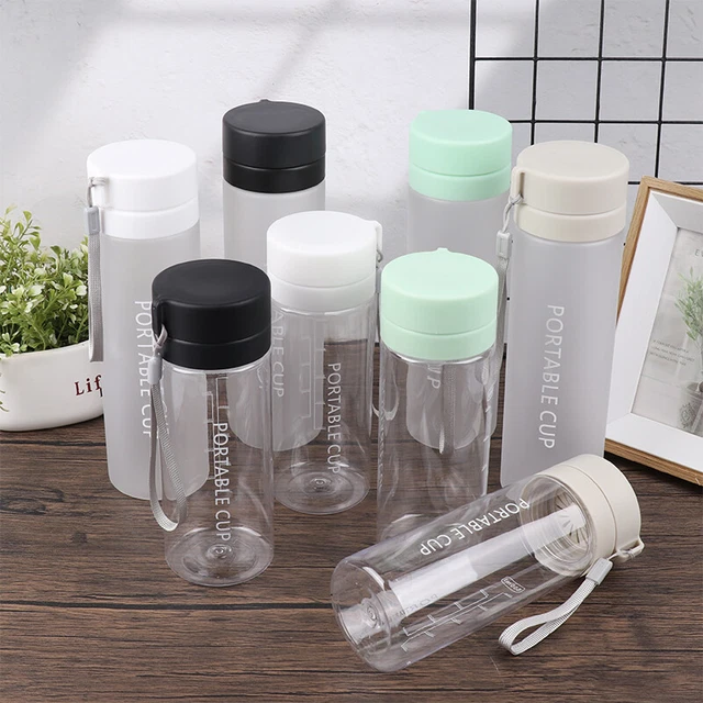 600/800ml Outdoor Large Capacity Sports Water Bottle Cup Portable Plastic B TOP2
