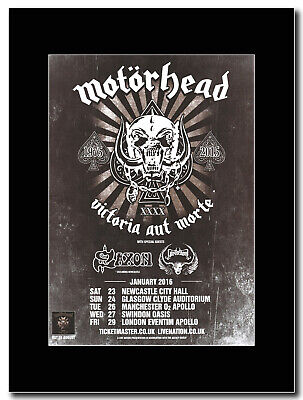 UK  Tour Dates January 2016 MotorHead Motorhead Matted Mounted Magazine Artwork 