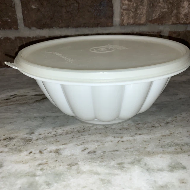 Contenedor súper sello de molde de gelatina Tupperware de colección EE. UU. 631-1