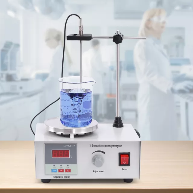 Digital Magnetic Stirrer Lab Hotplate Mixer Stir Bar with Heating Plate 2000ml