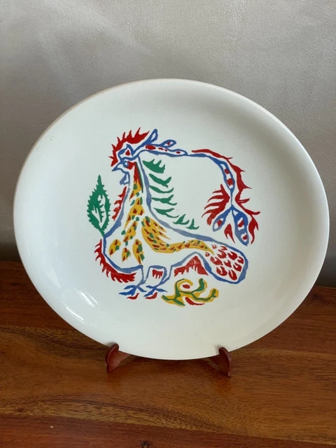 ASSIETTE CERAMIQUE  SALINS décor coq