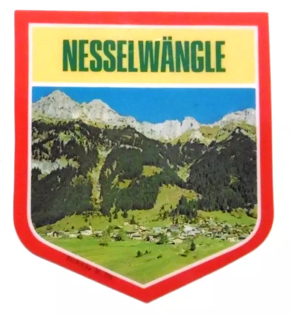 Souvenir-Aufkleber Nesselwängle Tannheim Tal Reutte Tyrol Austria 80er