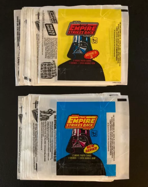 1980 Topps Star Wars The Empire Strikes Back 72 Wax Pack Wrappers - Series 2 & 3